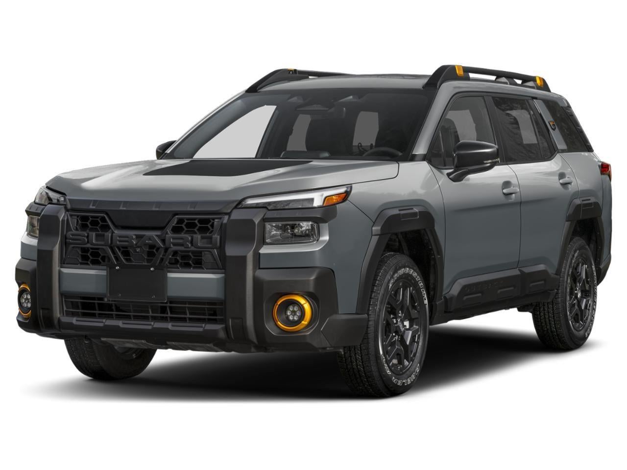 2026 Subaru OUTBACK Wilderness in River Rock Pearl — front three-quarter view